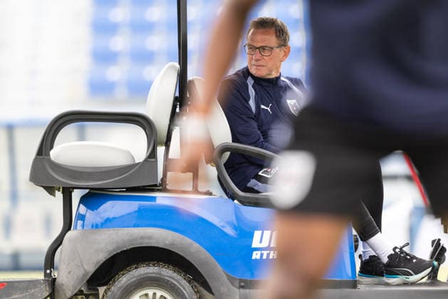 FOOTBALL - FIFA World Cup, WM, Weltmeisterschaft, Fussball 2026 SANTA BARBARA,CALIFORNIA,USA,01.JUL.26 - FOOTBALL - FIFA World Cup 2026, round of 32, Spain vs Austria, preview, training team AUT. Image shows head coach Ralf Rangnick (AUT).  GEPAxpictures xArminxRauthner