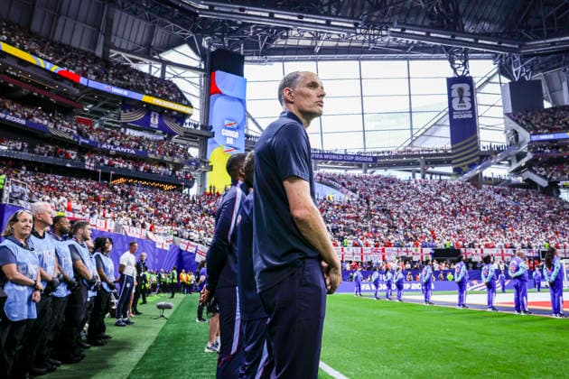 England v DR Congo, FIFA World Cup, WM, Weltmeisterschaft, Fussball 2026 England Head Coach Thomas Tuchel GER during the England v DR Congo FIFA WORLD CUP 2026 Round of 32 match at Atlanta Stadium, Atlanta, United States on 1 July 2026 Credit: Phil Duncan Every Second Media Editorial use only. All images are copyright Every Second Media Limited. No images may be reproduced without prior permission. Copyright: xIMAGO EveryxSecondxMediax ESM-2063-0032 PhilxDuncanx xEveryxSecondxMediax