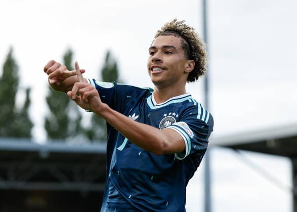 Wrexham, Wales, 1st July 2026. Montrell Culbreath of Germany celebrates scoring their sides second goal during the Wales U19 vs Germany U19 UEFA European U19 Championship match at The Racecourse, Wrexham. Picture credit should read: Cody Froggatt Sportimage EDITORIAL USE ONLY. No use with unauthorised audio, video, data, fixture lists, club league logos or live services. Online in-match use limited to 120 images, no video emulation. No use in betting, games or single club league player publications. SPI_026_CF_WALES_U19_V_GERMANY_U19 SPI-4854-0026