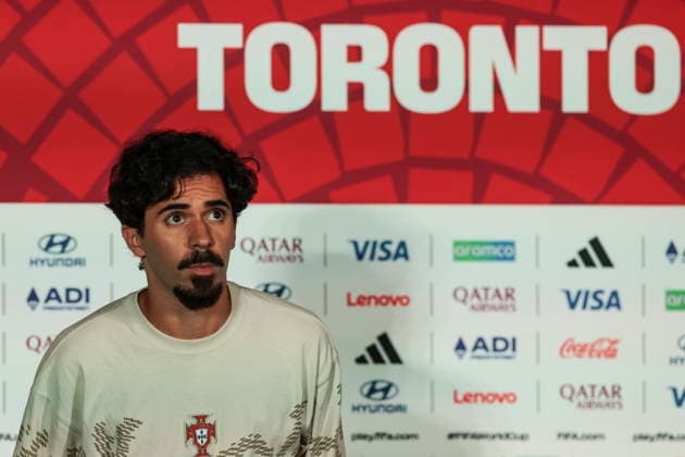 FIFA World Cup, WM, Weltmeisterschaft, Fussball 2026 - Portugal press conference, PK, Pressekonferenz Portugal soccer team player Vitinha speaks during the press conference at the Toronto Stadium for the FIFA World Cup 2026, Toronto, Canada, 01 July 2026. Toronto Toronto Canada  Copyright: xMIGUELxA.xLOPESx