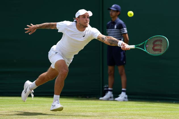 2026-07-01 The Championships - Wimbledon 2026 - Day Three LONDON, UNITED KINGDOM - JULY 1: Alex Molcan of Slowakia during Day Three of the The Championships - Wimbledon 2026 at All England Lawn Tennis and Croquet Club on July 1, 2026 in London, England. (Photo by Marleen Fouchier BSR Agency) London United Kingdom Content not available for redistribution in The Netherlands directly or indirectly through any third parties. Copyright: xBSRxAgencyx