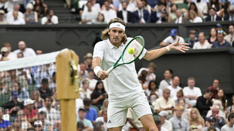 Tennis - Wimbledon 2026 - ITF - The Championships - 01 06 2026 - Tennis - Wimbledon 2026 - ITF - The Championships - 01 06 2026 -Stefanos Tsitsipras - Grece London  Copyright: xChryslenexCaillaud Psnewzx