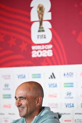 Canada, Toronto, 010726. BMO field stadium. The press conference, PK, Pressekonferenz of the coach of the Portuguese football team, Roberto Martinez, the day before the round of 16 match against Croatia as part of the FIFA world football championship. Photo: Boris Kovacev CROPIX Copyright: xxBorisxKovacevx konferencija_martinez1-010726