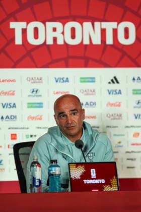 FIFA World Cup, WM, Weltmeisterschaft, Fussball 2026 - Portugal press conference, PK, Pressekonferenz Portugal soccer team head coach Roberto Martinez speaks during the press conference at the Toronto Stadium for the FIFA World Cup 2026, Toronto, Canada, 01 July 2026. Toronto Toronto Canada  Copyright: xMIGUELxA.xLOPESx