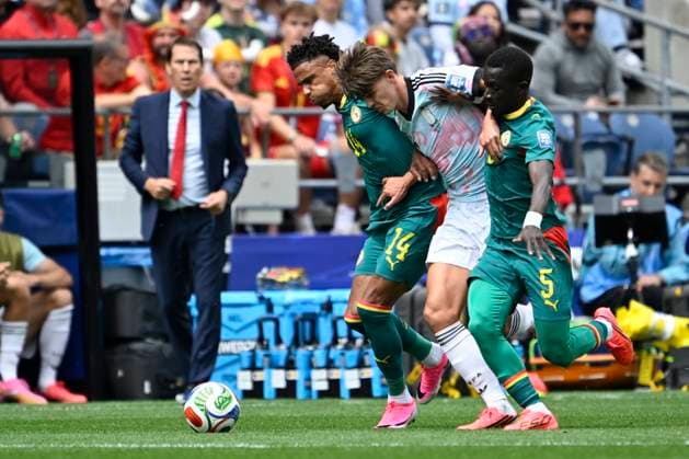 Belgium vs Senegal - 2026 FIFA World Cup, WM, Weltmeisterschaft, Fussball SEATTLE, USA - JULY 01 : De Ketelaere Charles midfielder of Belgium in action during the FIFA World Cup 2026 Round of 32 match between Belgium and Senegal at the Lumen Field stadium on July 01, 2026 in Seattle, USA, 01 07 2026 Seattle United States of America  Copyright: xNicoxVereeckenx