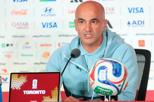 Portugal s coach Roberto Martinez speaks at a press conference, PK, Pressekonferenz in Toronto, Canada, 01 July 2026. Press conference of the Portugal national team, Nationalteam !ACHTUNG: NUR REDAKTIONELLE NUTZUNG!  Copyright: xBienvenidoxVelascox GR3330 20260701-55020769976_1