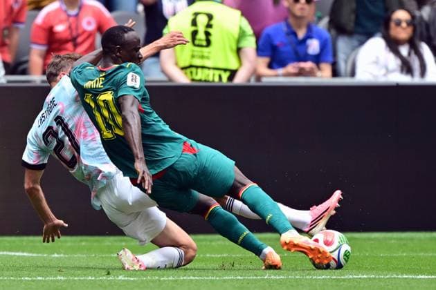 Belgium s Timothy Castagne and Senegal s Sadio Mane fight for the ball during a soccer game between Belgian national team, Nationalteam Red Devils and Senegal, on Wednesday 01 July 2026, at the Seattle Field, in Seattle, a 1 16 finals game in the FIFA World Cup, WM, Weltmeisterschaft, Fussball 2026. DIRKxWAEM  x180119524x