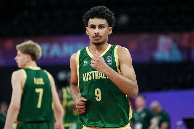 Slovenia v Australia - Round of 16 - FIBA U17, U 17 Basketball World Cup 2026 Antonio Browne of Australia looks on during the FIBA U17 Basketball World Cup Round of 16 game between Slovenia and Australia at BDC Main Venue in Istanbul, Turkey, on July 1, 2026. Istanbul Istanbul Turkey  Copyright: xYagizxGurtugx originalFilename:gurtug-slovenia260701_np4FK.jpg