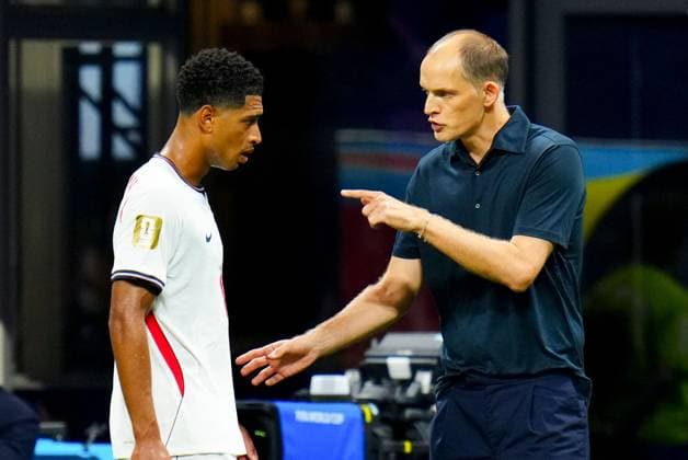 Thomas Tuchel Manager Head Coach of England issues instructions to Jude Bellingham England v DR Congo, 2026 FIFA World Cup, WM, Weltmeisterschaft, Fussball Group of 32, Football, Atlanta Stadium, Atlanta, Georgia, USA - 01 Jul 2026Atlanta Mercedes-Benz Stadium Georgia (GA) United States of America  Copyright: xJavierxGarcia Shutterstockx 16970375fn