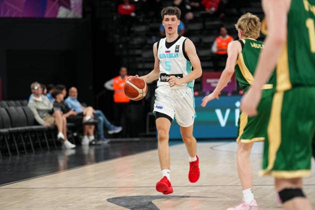 Slovenia v Australia - Round of 16 - FIBA U17, U 17 Basketball World Cup 2026 Aleks Pejic Rupnik of Slovenia is in action during the FIBA U17 Basketball World Cup Round of 16 game between Slovenia and Australia at BDC Main Venue in Istanbul, Turkey, on July 1, 2026. Istanbul Istanbul Turkey  Copyright: xYagizxGurtugx originalFilename:gurtug-slovenia260701_npOE4.jpg