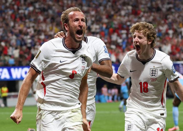 Football - FIFA World Cup, WM, Weltmeisterschaft, Fussball 2026 - England v DR Congo, Atlanta, USA. Harry Kane of England celebrates after scoring during the FIFA World Cup 2026 game between England and DR Congo at Atlanta Stadium, Atlanta, USA on 01 July 2026. Atlanta USA  Copyright: xMatrixxImagesx xLynnexGleesonx