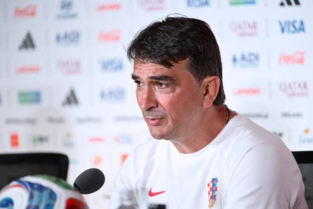 Toronto, Canada, July 26, 2001. BMO Field stadium. press conference, PK, Pressekonferenz with Croatia national football team head coach Zlatko Dalic and Dominik Livakovic the day before the Round of 16 match against Portugal at the FIFA World Cup, WM, Weltmeisterschaft, Fussball Photo: Boris Kovacev CROPIX Copyright: xxBorisxKovacevx hrvatska_press7-010726