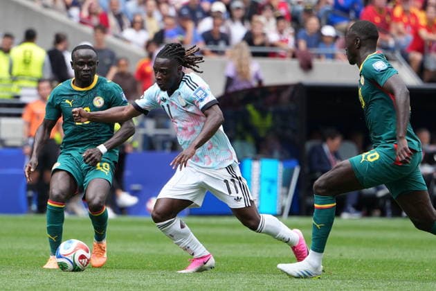 Belgium v Senegal - FIFA World Cup, WM, Weltmeisterschaft, Fussball 2026 - Round of 32 SEATTLE, USA - JULY 01: Jeremy Doku (11) of Belgium in action during the 2026 FIFA World Cup Round of 32 match between Belgium and Senegal at Lumen Field (Seattle Stadium) in Seattle, Washington, United States on July 01, 2026. Ercin Erturk Anadolu Washington United States. Editorial use only. Please get in touch for any other usage.  Copyright: x2026xAnadoluxErcinxErturkx