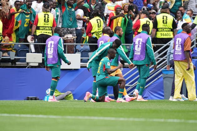 Belgium v Senegal - FIFA World Cup, WM, Weltmeisterschaft, Fussball 2026 - Round of 32 SEATTLE, USA - JULY 01: Ismaila Sarr (18) of Senegal celebrates after scoring a goal during the 2026 FIFA World Cup Round of 32 match between Belgium and Senegal at Lumen Field (Seattle Stadium) in Seattle, Washington, United States on July 01, 2026. Ercin Erturk Anadolu Washington United States. Editorial use only. Please get in touch for any other usage.  Copyright: x2026xAnadoluxErcinxErturkx