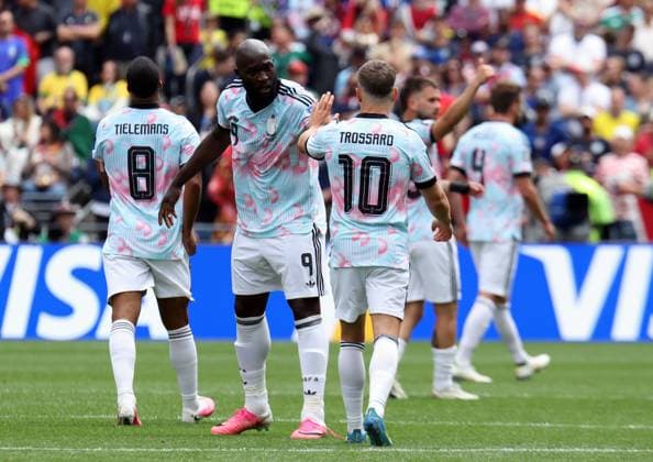 Belgium s Romelu Lukaku celebrates after scoring during a soccer game between Belgian national team, Nationalteam Red Devils and Senegal, on Wednesday 01 July 2026, at the Seattle Field, in Seattle, a 1 16 finals game in the FIFA World Cup, WM, Weltmeisterschaft, Fussball 2026. BRUNOxFAHY  x180122862x
