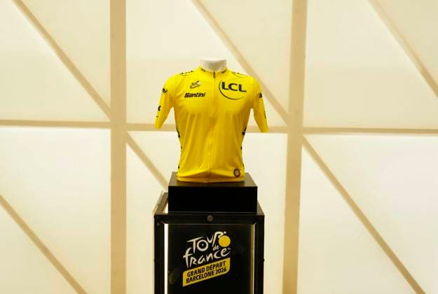 July 1, 2026, Sabadell, Barcelona, Spain: Barcelona Spain July 01 , 2026 Tour de France 2026 jersey during presentation Tour de France 2026 at Palau Sant Jordi on 01 July 2026 in Barcelona. Sabadell Spain - ZUMAu50_ 20260701_zsp_u50_002 Copyright: xXavixUrgelesx