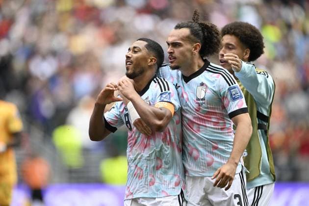 Belgium vs Senegal - 2026 FIFA World Cup, WM, Weltmeisterschaft, Fussball SEATTLE, USA - JULY 01 : Tielemans Youri midfielder of Belgium celebrating scoring a goal (2-2) during the FIFA World Cup 2026 Round of 32 match between Belgium and Senegal at the Lumen Field stadium on July 01, 2026 in Seattle, USA, 15 06 2026 Seattle United States of America  Copyright: xNicoxVereeckenx