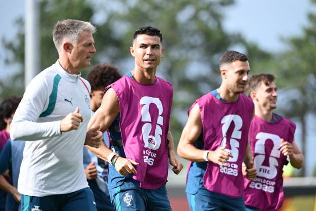 Canada, Toronto, 010726. Centennial Park Stadium. Training of the Portuguese national football team after arriving in Toronto, where the day after tomorrow they will play a knock-out match in the round of 16 of the World Cup against Croatia. In the photo Cristiano Ronaldo. Photo: Boris Kovacev CROPIX Copyright: xxBorisxKovacevx portugal_trenig4-010726