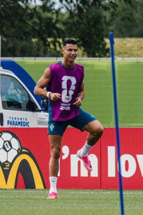 Cristiano Ronaldo of Portugal in action during the training session of FIFA World Cup, WM, Weltmeisterschaft, Fussball Round of 32 game between Portugal and Croatia at Centennial Park on July 1, 2026 in Toronto, Ontario, Canada  Copyright: xCurtisxWongx xSPPx Sportspressphoto_SPR182345