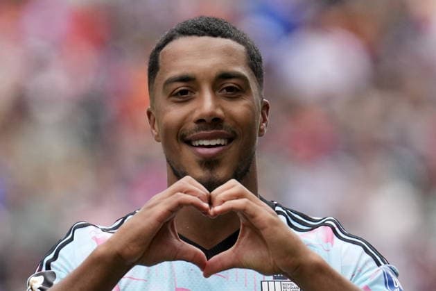 FIFA World Cup, WM, Weltmeisterschaft, Fussball 2026 - Round of 32 - Belgium vs Senegal Youri Tielemans of Belgium celebrates scoring the 3-2 goal during the FIFA World Cup 2026 Round of 32 match Belgium against Senegal, in Seattle, Washington, USA, 01 July 2026. SEATTLE United States  Copyright: xSTEPHENxBRASHEARx