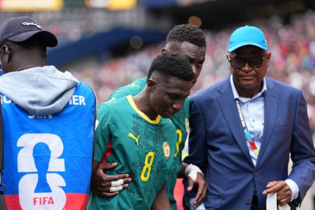 Belgium v Senegal - FIFA World Cup, WM, Weltmeisterschaft, Fussball 2026 - Round of 32 SEATTLE, USA - JULY 01: Lamine Camara (8) of Senegal reacts after the 2026 FIFA World Cup Round of 32 match between Belgium and Senegal at Lumen Field (Seattle Stadium) in Seattle, Washington, United States on July 01, 2026. Ercin Erturk Anadolu Washington United States. Editorial use only. Please get in touch for any other usage.  Copyright: x2026xAnadoluxErcinxErturkx
