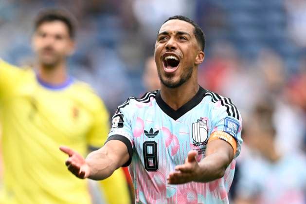 Belgium vs Senegal - 2026 FIFA World Cup, WM, Weltmeisterschaft, Fussball SEATTLE, USA - JULY 01 : Tielemans Youri midfielder of Belgium celebrating their victory during the FIFA World Cup 2026 Round of 32 match between Belgium and Senegal at the Lumen Field stadium on July 01, 2026 in Seattle, USA, 15 06 2026 Seattle United States of America  Copyright: xNicoxVereeckenx