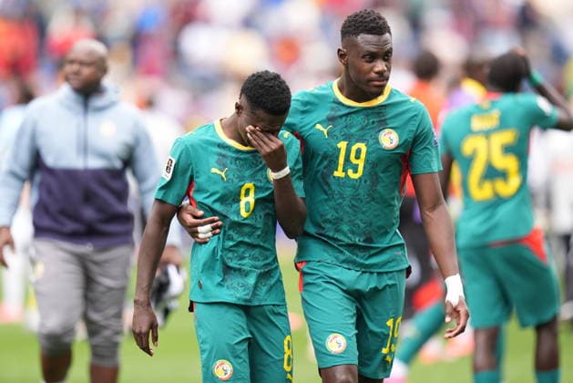 Belgium v Senegal - FIFA World Cup, WM, Weltmeisterschaft, Fussball 2026 - Round of 32 SEATTLE, USA - JULY 01: Lamine Camara (8) of Senegal reacts after the 2026 FIFA World Cup Round of 32 match between Belgium and Senegal at Lumen Field (Seattle Stadium) in Seattle, Washington, United States on July 01, 2026. Ercin Erturk Anadolu Washington United States. Editorial use only. Please get in touch for any other usage.  Copyright: x2026xAnadoluxErcinxErturkx