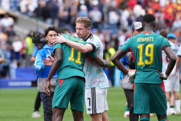 Belgium v Senegal - FIFA World Cup, WM, Weltmeisterschaft, Fussball 2026 - Round of 32 SEATTLE, USA - JULY 01: Kevin de Bruyne (7) of Belgium consoles his opponent after the 2026 FIFA World Cup Round of 32 match between Belgium and Senegal at Lumen Field (Seattle Stadium) in Seattle, Washington, United States on July 01, 2026. Ercin Erturk Anadolu Washington United States. Editorial use only. Please get in touch for any other usage.  Copyright: x2026xAnadoluxErcinxErturkx