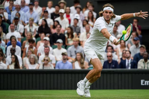 260701 Stefanos Tsitsipas of Greece competes in a mens™ second round singles match during day 3 of Wimbledon on July 1, 2026 in London. Photo: Jesper Zerman BILDBYRAN kod JZ JZ0745 tennis wimbledon 3 bbeng *** 260701 Stefanos Tsitsipas of Greece competes in a men’s second-round singles match during Day 3 of Wimbledon on July 1, 2026, in London. Photo: Jesper Zerman, BILDBYRAN, code JZ JZ0745, tennis, Wimbledon, 3 bbeng  Copyright: JESPERxZERMAN BB260701JZ106