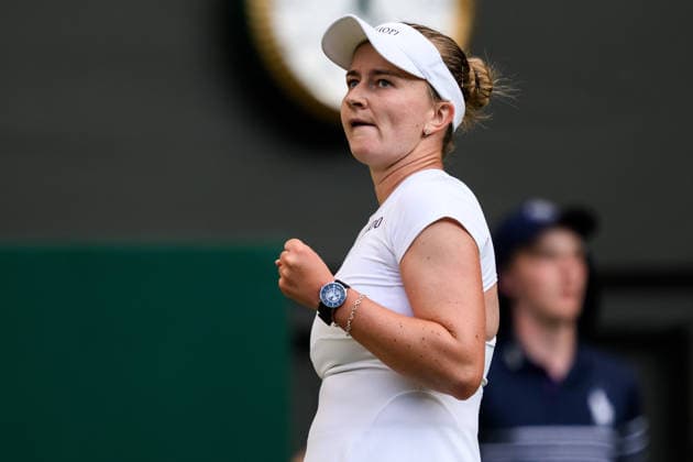 260701 Barbora Krejcikova of Czech Republic competes in a ladies second round singles match during day 3 of Wimbledon on July 1, 2026 in London. Photo: Jesper Zerman BILDBYRAN kod JZ JZ0745 tennis wimbledon 3 bbeng jubel *** July 1, 2026: Barbora Krejcikova of the Czech Republic competes in a second-round women s singles match on Day 3 of Wimbledon in London on July 1, 2026 in London. Photo by Jesper Zerman. BILDBYRAN code JZ JZ0745 tennis wimbledon 3 bbeng celebration  Copyright: JESPERxZERMAN BB260701JZ124