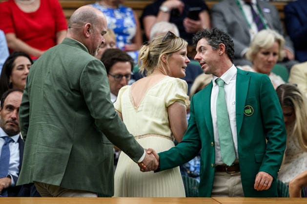 260701 Thomas Bjorn and Rory McIlroy during day 3 of Wimbledon on July 1, 2026 in London. Photo: Jesper Zerman BILDBYRAN kod JZ JZ0745 tennis wimbledon 3 bbeng *** 260701 Thomas Bjorn and Rory McIlroy during Day 3 of Wimbledon on July 1, 2026, in London. Photo by Jesper Zerman. BILDBYRAN code JZ JZ0745 tennis wimbledon 3 bbeng  Copyright: JESPERxZERMAN BB260701JZ125