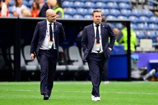 Belgium vs Senegal - 2026 FIFA World Cup, WM, Weltmeisterschaft, Fussball SEATTLE, USA - JULY 01 : Willems Peter CEO of Royal Belgian Football Federation and Mannaert Vincent sports director of Royal Belgian Football Federation during the FIFA World Cup 2026 Round of 32 match between Belgium and Senegal at the Lumen Field stadium on July 01, 2026 in Seattle, USA, 15 06 2026 Seattle United States of America  Copyright: xJanxDexMeuleneirx