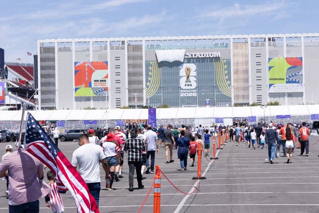 CA: USA vs Bosnia and Herzegovina Round Of 32 - FIFA World Cup, WM, Weltmeisterschaft, Fussball 2026 Fans celebrate the FIFA World Cup 2026 - Round Of 32 Match between USA vs Bosnia and Herzegovina at San Francisco Bay Area Stadium, aka Levi s Stadium on July 1, 2026 in Santa Clara, California. Santa Clara San Francisco Bay Area Stadium California United States Copyright: xCxFlanigan imageSPACEx