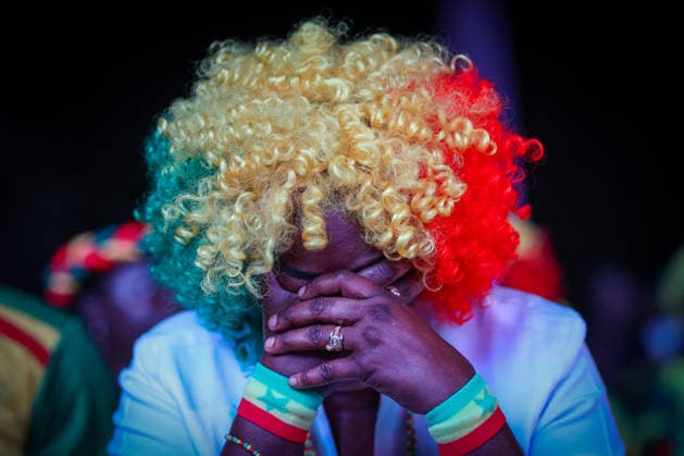 Senegal fans gather to watch World Cup in Dakar DAKAR, SENEGAL- JULY 02: A fan of Senegal upsets after the team s elimination from the 2026 FIFA World Cup, WM, Weltmeisterschaft, Fussball Round of 32 as thousands of fans gathered at Place de la Nation Square to watch the match on a giant screen, holding Senegal flags and wearing national team, Nationalteam jerseys in Dakar, Senegal, on July 02, 2026. Cem Ozdel Anadolu Dakar Senegal. Editorial use only. Please get in touch for any other usage.  Copyright: x2026xAnadoluxCemxOzdelx