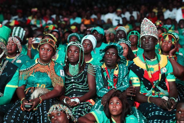 Senegal fans gather to watch World Cup in Dakar DAKAR, SENEGAL- JULY 02: Thousands of fans gather at Place de la Nation Square to watch the match on a giant screen, holding Senegal flags and wearing national team, Nationalteam jerseys in Dakar, Senegal, on July 02, 2026. Cem Ozdel Anadolu Dakar Senegal. Editorial use only. Please get in touch for any other usage.  Copyright: x2026xAnadoluxCemxOzdelx