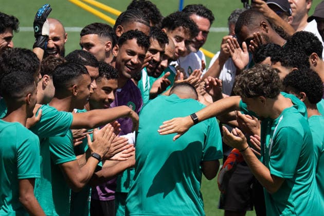 (260702) -- HOUSTON, July 2, 2026 -- Players of Morocco attend a training session ahead of the round of 16 match between Canada and Morocco at the 2026 FIFA World Cup, WM, Weltmeisterschaft, Fussball in Houston, the United States, July 1, 2026. ) (SP)U.S.-HOUSTON-FOOTBALL-FIFA WORLD CUP-TRAINING-MOROCCO XiaoxYijiu 