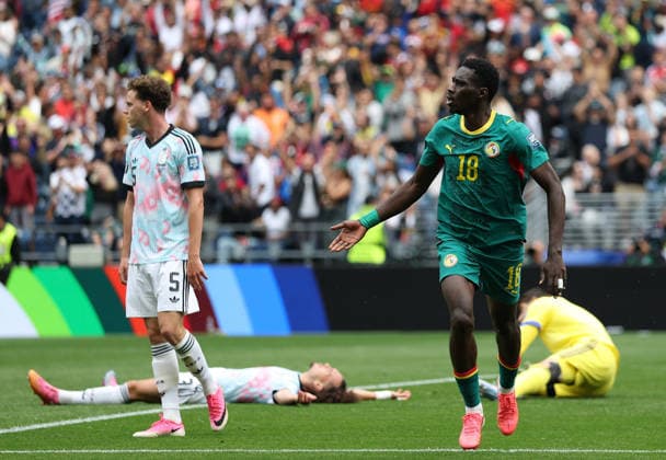 (260702) -- SEATTLE, July 2, 2026 -- Ismaila Sarr (R) of Senegal celebrates after scoring during the round of 32 match between Belgium and Senegal at the 2026 FIFA World Cup, WM, Weltmeisterschaft, Fussball at Seattle Stadium in Seattle, the United States, July 1, 2026. ) (SP)U.S.-SEATTLE-FOOTBALL-FIFA WORLD CUP-ROUND OF 32-BEL VS SEN MaoxSiqian 