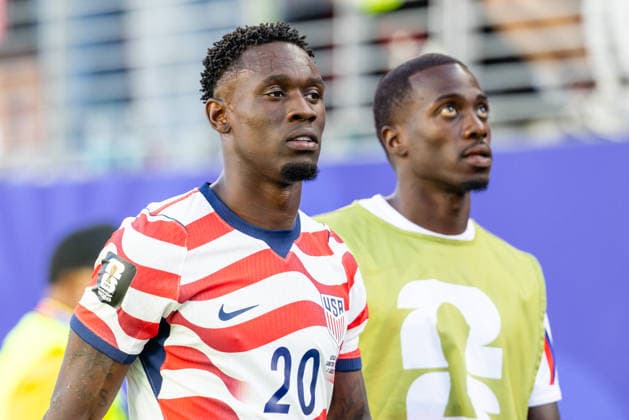 SANTA CLARA, CA - JULY 01: Folarin Balogun 20 of United States of America walks off the field after receiving a red card during the FIFA World Cup, WM, Weltmeisterschaft, Fussball 2026 Round of 32 match between United States of America and Bosnia and Herzegovina on July 1, 2026 at San Francisco Bay Area Stadium in Santa Clara, CA. (Photo by Matthew Huang Icon Sportswire) SOCCER: JUL 01 FIFA World Cup 26 Round of 32 - USA v Bosnia and Herzegovina EDITORIAL USE ONLY Icon260701036