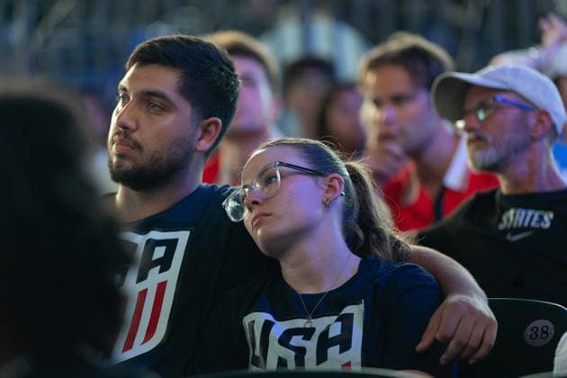 July 1, 2026, Dallas, Texas, USA: Fans watch a round of 32 game between the United States and Bosnia and Herzegovina at the FIFA Fest in Dallas, Texas. The United States moves on to the round of 16 after defeating Bosnia and Herzegovina, 2-0. World Cup 2026: Watch Party: USA Vs Bosnia And Herzegovina  - ZUMAh193 20260701_zsp_h193_008 Copyright: xDanielxMcGregor-Huyerx