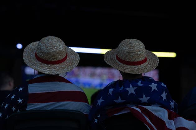 July 1, 2026, Dallas, Texas, USA: Fans watch a round of 32 game between the United States and Bosnia and Herzegovina at the FIFA Fest in Dallas, Texas. The United States moves on to the round of 16 after defeating Bosnia and Herzegovina, 2-0. World Cup 2026: Watch Party: USA Vs Bosnia And Herzegovina  - ZUMAh193 20260701_zsp_h193_001 Copyright: xDanielxMcGregor-Huyerx