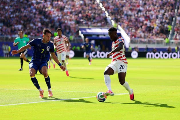 July 1, 2026, Santa Clara, California, USA: Santa Clara, USA - July 1 2026: Folarin Balogun of United States during a FIFA World Cup, WM, Weltmeisterschaft, Fussball R32 match between United States and Bosnia-Herzegovina at San Francisco Bay Area Stadium World Cup 2026 R32: United States Vs Bosnia-Herzegovina  - ZUMAp121 20260701_zsp_p121_056 Copyright: xChrisxPutnamx