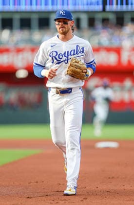 JULY 1, 2026: Kansas City Royals shortstop Bobby Witt Jr. (7) comes off the field in the 1st inning against the Tampa Bay Rays at Kauffman Stadium in Kansas City, MO. CSM MLB, Baseball Herren, USA 2026: Rays Vs Royals Jul 1st  - ZUMAc04_ 20260701_zma_c04_036 Copyright: xRomanxPunox