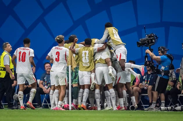 July 1, 2026, Atlanta, Georgia, USA: England forward Harry Kane (9) celebrates after scoring his second goal against DR Congo during their World Cup: Round of 32 match at Atlanta Stadium in ATLANTA, Georgia. England wins the game, 2:1 in regulation play. World Cup: Round Of 32: England Vs DR Congo: Harry Kane  - ZUMAa161 20260701_aaa_a161_478 Copyright: xWalterxArcex xGMGx