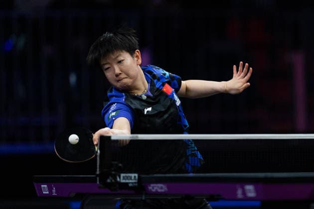 LOS ANGELES, CALIFORNIA - JULY 01: Sun Yingsha of China competes in the Women s Singles Round of 32 match against Nina Mittelham of Germany on day 6 of United States Smash 2026 at Ontario Convention Center on July 1, 2026 in Los Angeles, California.  Copyright: xVCGx 111651770478