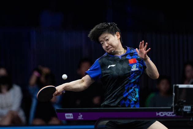 LOS ANGELES, CALIFORNIA - JULY 01: Sun Yingsha of China competes in the Women s Singles Round of 32 match against Nina Mittelham of Germany on day 6 of United States Smash 2026 at Ontario Convention Center on July 1, 2026 in Los Angeles, California.  Copyright: xVCGx 111651770479
