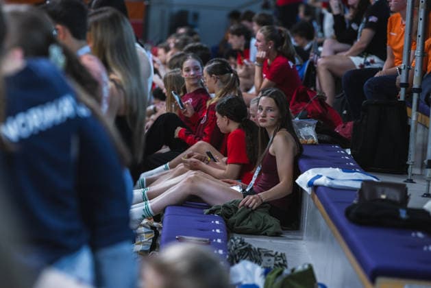Wheel Gymnastics World Championships 2026 Rhönrad Weltmeisterschaft 2026 in der Sparkassen Arena Göttingen. Deutschland, Göttingen am 01. Juli 2026: Tag eins der Weltmeisterschaft in Rhönrad mit über 250 Athletinnen und Athleten aus 17 Nationen. *** 2026 Wheel Gymnastics World Championships: 2026 Rhönrad World Championships at the Sparkassen Arena in Göttingen, Germany, on July 1, 2026—Day One of the Rhönrad World Championships, featuring over 250 athletes from 17 nations