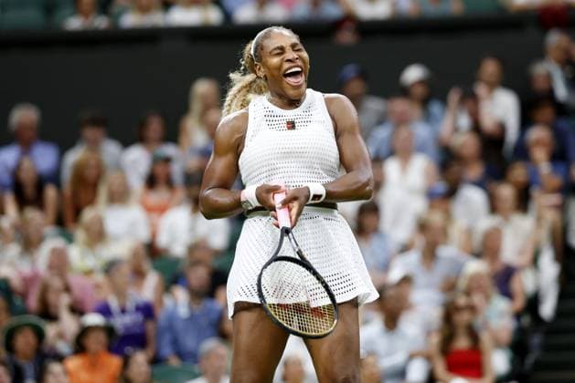 Tennis: Wimbledon championships Serena Williams of the United States reacts after losing a point to Maya Joint of Australia in the women s singles first round at the Wimbledon tennis tournament in London on June 30, 2026.  A14AA0005621183P