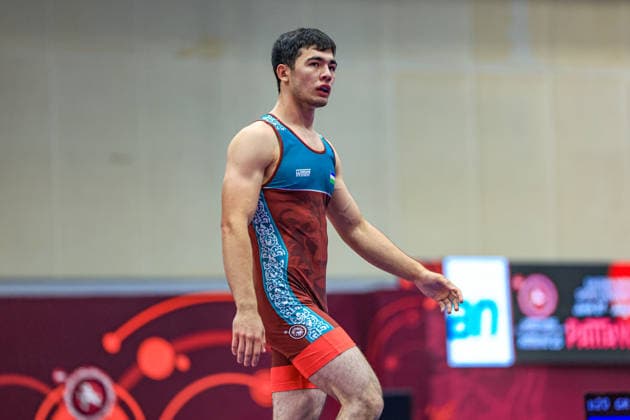 U20 Wrestling Asian Championships 2026 72kg GR - Behruzbek Valiev (UZB) *** 2026 U20 Asian Wrestling Championships, 72 kg Greco-Roman: Behruzbek Valiev (UZB) Copyright: xKadirxCaliskanx xUnitedxWorldxWrx Kadir Caliskan United World Wr