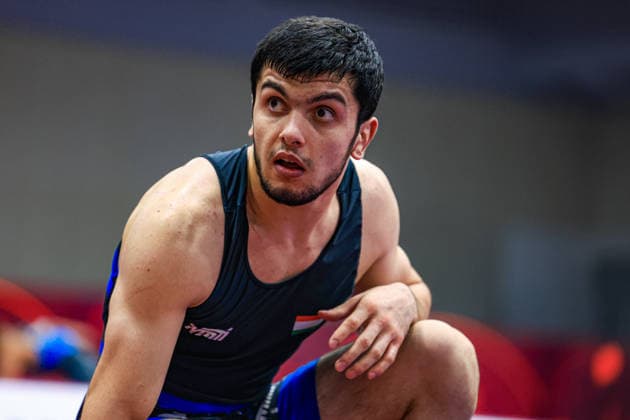 U20 Wrestling Asian Championships 2026 82kg GR - Muhammad Sultonzoda (TJK) *** 2026 U20 Asian Wrestling Championships, 82 kg Greco-Roman: Muhammad Sultonzoda (TJK) Copyright: xKadirxCaliskanx xUnitedxWorldxWrx Kadir Caliskan United World Wr
