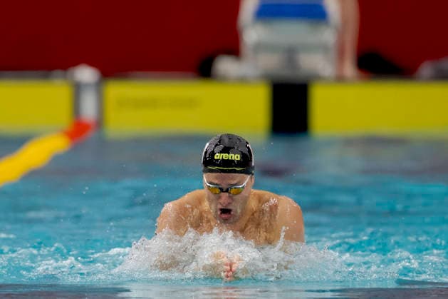 2026-07-02 European Swimming Trials EINDHOVEN, NETHERLANDS - JULY 2: Arno Kamminga of the Netherlands competing in the Men s 50m Breaststroke during European Swimming Trials at Tongelreep National Swimming Centre on July 2, 2026 in Eindhoven, Netherlands. (Photo by Joris Verwijst BSR Agency) Eindhoven Netherlands Content not available for redistribution in The Netherlands directly or indirectly through any third parties. Copyright: xBSRxAgencyx